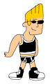 Johnny Bravo in Black Underwear and Shoes