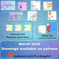 March 2025 work from my Patreon by Yordraw