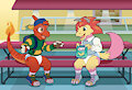 Trade ya! (Art trade with Carnival-Tricks) by Yipthecoyotepup
