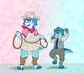 Dino Daycare - Tracy and Tommy by Yipthecoyotepup