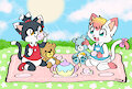 Tea Party Kitties -By StarryBlur-