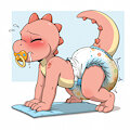 Dino Diaper Yoga by DizzyKoop