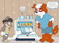 Trubble with the Dish washer and Halloween pic by FoxPatronus