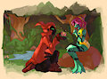 Rey-man x Sapinha - A Lilypad for the lovely Frog by RBComics