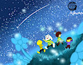 Glacing star from far away