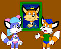 Billy and Bluebell in the Ticket at the Train Station (Speedo Edition) by JohnnytheWolf07