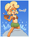 Coco on the rocks
