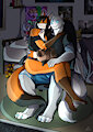 Movie night - Commissioned by Aspect (art by meee)