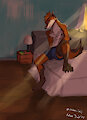 Fox Waking Up by AsherTail