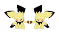 Side by side, it's Pichu and Pichu