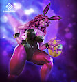Deltarune Susie - EasterBun and Gangsta by LewdxCube