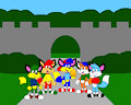 Alex the Fox Hold a Golden Egg with FoxTown Kids in the Jungle Castle