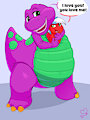 Barney mega hug by KASTMI