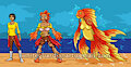 Anthro Gold Fish TF by WhiteGuardian