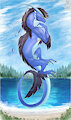 Colored Sketch Comish - Azure Peace by TwilightSaint