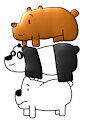 Grizzly, panda and Ice Bear