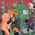 A collaborative combat with friends by tiochurro