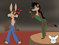 Venus Weasel Meets Anvil Coyote by KendraEevee