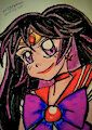 Traditional Doodle - Oil Pastel Sailor Mars!