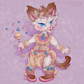 Coconut the baby kitten - babyfur fullbody illustration by FedhaKwatoNyemethyst