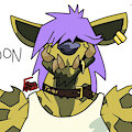 Hallion the Hyaenodon (Clothed Ref) by Filthivore