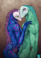 Shellface Alien couple by MothEmpress