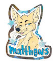 Matthews Bust Badge by RaspberryWah
