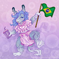 Asno the baby Donkey babyfur fullbody illustration by FedhaKwatoNyemethyst
