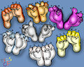 Dino Tootsies on Da Wall