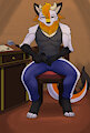 Commission - Dark - Ryder checking his equipment by Bear213
