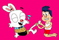 Harry Tickling Bunnie