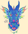 Aqua Dragon Bust by Flipside