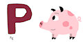 P - Pig Idea #1 Character: Pig (Oh Noah!)