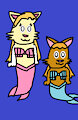 Cleo And Tuff Raff As Mercats by jeremycrimson