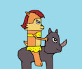 Jungle Queen Sally's Rhino Ride by jeremycrimson