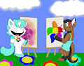 Painting with Craftycorn by SebastianTheRoo