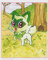 Sprigatito in the Woods by littlealzi