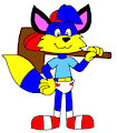 Alex the Fox with a Mallet