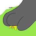 smushed to the grass