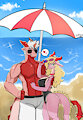 [Doodle] Kinos x Alexandria on a beach by Potzm