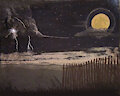 Thunderstorm Offshore at Night by moyomongoose