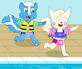 Swimming time! by SkunkyGussy