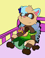 Just a happy lil ferret relaxing in the crib by Sparkledooks