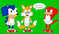 Sonic, Tails, And Knuckles In Their Underwear (REUPLOAD) by pingguolover