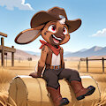 Young cowboy bunny by Minibit