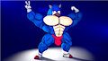 Boof Sonic Strikes A Pose by StoneHedgeART
