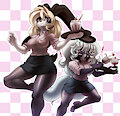 Waitress Felicia & Ruby by Nancher by UnusualUnity