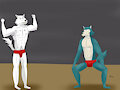 Grandfather vs. Grandson Sumo Match: Lugosi and Legoshi by JakeMichael