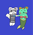 Marshal Swimming With Mersquirrel Mino