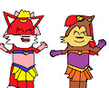 Moon Angel And Sun Angel Celebrating